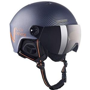 Black Crevice SÖLDEN skihelm met vizier, marineblauw/mat/oranje, S, 51-54