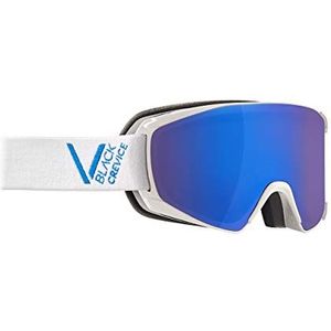 Black Crevice Schladming skibril met dubbel vizier, anti-condenscoating, UV400-bescherming, wit/blauw, L (hoofdomtrek 58-61 cm)