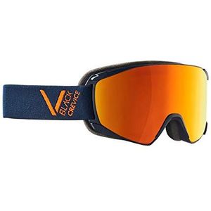Black Crevice Schladming skibril dubbel vizier anti-condens UV400-bescherming (marineblauw/oranje/oranje, L (hoofdomtrek 58-61 cm))