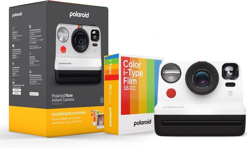 Polaroid - Now Gen 2 E-Box - Instantcamera - Wit - Kunststof