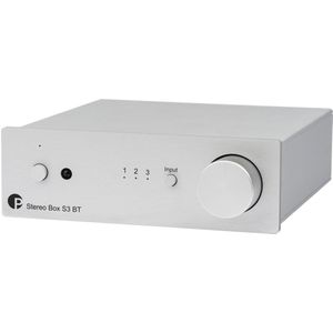 Pro-Ject Stereo Box S3 BT Versterker Bluetooth 2x50W - Draadloze Muziekstreaming - Krachtige Geluidsweergave - Eenvoudige Connectiviteit - Zilver