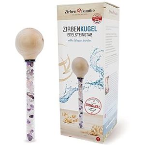 Zirben Familie - Originele edeldennenballenset • Voor edelsteenwater met 3 edelstenen en dennenaroma's • Compatibel met 1 liter kristallen karaf