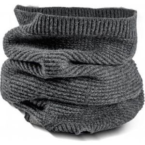 Fellhof warme colsjaal winter - antraciet - merinowol - wollen sjaal - vochtregulerend - geurwerend