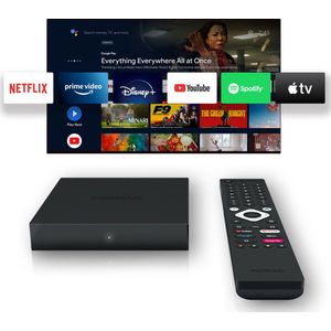 Nokia Android TV Streaming Box 8000, Smart TV Box met Android 10.0, Netflix, Amazon Prime, Disney+ en geïntegreerde Chromecast, WiFi, HDMI