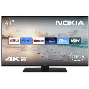 Nokia 43 Zoll (108 cm) 4K UHD Fernseher integriertem Fire TV (WLAN, HDR, Triple Tuner DVB-C/S2/T2, Netflix, Prime Video, YouTube, Disney+) - UN43AV310 - 2023