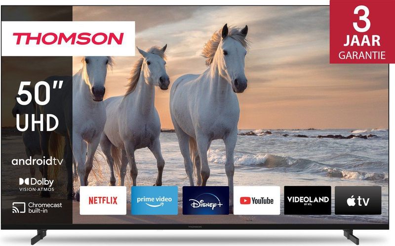 Thomson - 50UA5S13 - Ultra HD Smart Televisie - Zwart - 4K UHD