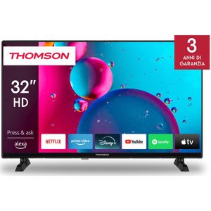 THOMSON 32 Inch HD LED TV - Zwart - Smart TV met Alexa en AirPlay
