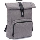 Fillikid Wickelrucksack Tokio, grau melange, mit Wickelauflage und Volumenerweiterung