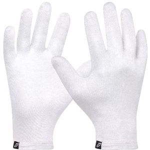 Gebol Katoenen handschoen | 1 paar | maat S/M | duurzame herbruikbare handschoen van biologisch katoen | antibacterieel, antiviraal | geschikt voor touchscreen | voor dames en heren | wit