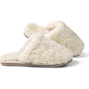 Fellhof - Trendy Teddy - Pantoffels - Bruin - Lamswol - Ademend - Isolerend