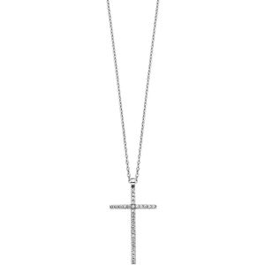 Julie Julsen Anhänger mit Kette 925/- Sterling Silber rhodiniert mit Anhänger Kreuz