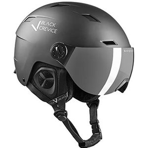 Black Crevice Skihelm met vizier Kirchberg zwart, S (51-53cm)