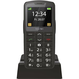 Beafon, SL260, Silverline, toetstelefoon, seniorenmobiele telefoon met SOS-noodoproepknop, compatibel met gehoorapparaten, M4/T4, lichtsignaal, display 2,2 inch (5,58 inch), zwart