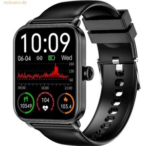 Beafon Smartwatch 102, bluetooth-oproep, 1,83 inch display, IP68, sportmodus, hartslag, berichtenweergave, GPS-compatibel