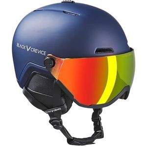 Black Crevice Davos Skihelm met vizier, blauw, M (56-58 cm)