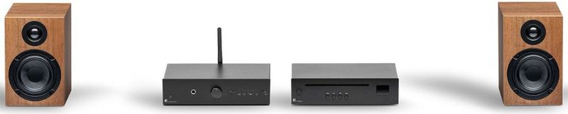 Pro-Ject Stereo Set E - CD Walnut - HiFi Stereo Set - Compacte Geluidsoplossing