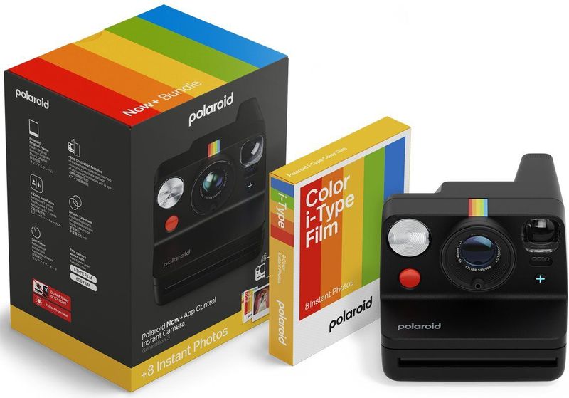Polaroid Now+ Gen 3 - Analoge Instantcamera - Zwart - Inclusief Color Film Bundle