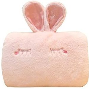warmwaterkruik Leuke warmwaterfles elektrische warm water tas met pluche cover in de winter tot warme handen voeten om pijn te verlichten kerstcadeaus Warm artefact (Color : Pink)