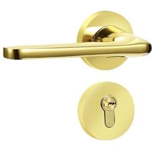 Helder goud huishouden aluminiumlegering badkamer deurslot binnen badkamer deurslot stille meubelslot hardware (maat: 58 stille aluminium zinkkern)