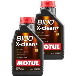 Motul Aanbieding: 2 X 8100 X-Clean+ 5W30 1L