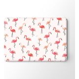 Lunso Geschikt voor MacBook Pro 16 inch (2019) vinyl sticker - Flamingo White