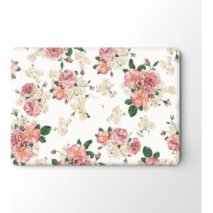 Lunso - Flower Pink - Vinyl Sticker voor MacBook Pro 16 inch