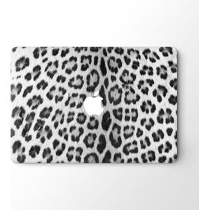 Lunso - Leopard White - Vinyl Sticker voor MacBook Pro 16 inch