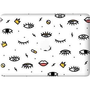 Lunso Geschikt voor MacBook Pro 13 inch (2016-2020) vinyl sticker - Eyes