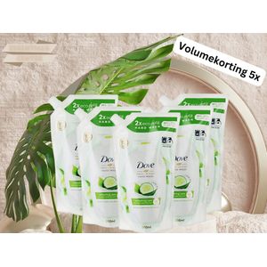 Dove Handzeep Navulling Caring Hand Wash - Cucumber & Green Tea Scent - Voordeelverpakking - 5 x 500 ml