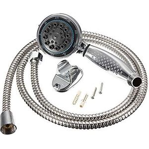 Douchekop Nieuwe 5 Mode Multifunctionele Chrome Handheld Spray Mixer Set Douchekop 1.5 m Slang Thuis Badkamer Bad SPA Helper Douchekop