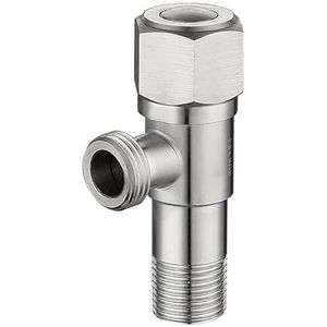 Roestvrij staal Hoek Valve G1/2 Koud Warm Water Stop Valve Badkamer Omvormer Valve Connector voor Toilet Wastafel Wastafel Boiler 1 Stks (Kleur: Ventiel)