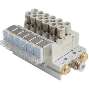 SY7120 Multi-Way magneetventiel combinatie enkele elektronisch gestuurde klep SY7120-5LZD-01 SY7120-6LZD-01 spruitstuk (kleur: SY7120-5LZD-02 10 mm, maat: 3 stations)