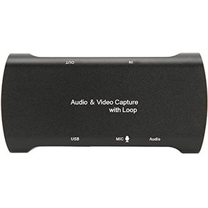 Audio Video Capture Card, Compatibele Gameconsole Geheugenkaart met Lus 1080P 60FPS High-Definition Multimedia-interface voor Game-opname/Live-uitzending TV/Computeropname