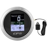 Snelheidsmeter - 85 mm - GPS - Waterdicht - Zwarte Wijzerplaat