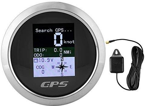 Snelheidsmeter - 85 mm - GPS - Waterdicht - Zwarte Wijzerplaat