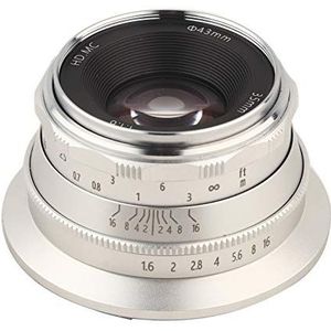 35mm F1.6 Vaste Focus Z Mount Spiegelloze Cameralens voor Nikon Z6 Z7 Z50(Zilver)