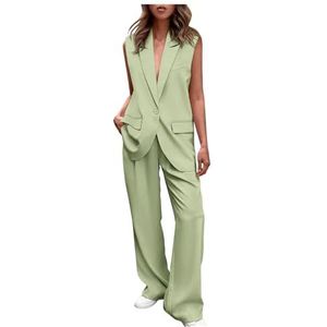 Sawmew Tuinbroek Dames Zomer Lange Jumpsuit Oversized Cargo Broek Werkbroek Algehele Eendelige Wijde Pijpen Bib Broek met Grote Zak Mouwloos Jumper Playsuit Losse Romper Casual Broek (Color : Dark bl