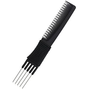 DieffematicSZ kam Carbon Fiber Tony Cover Comb Tip Tail Comb Steel Needle Double Head Comb Hairdressing Hair Cutting Plastic Comb Hairdressing Comb