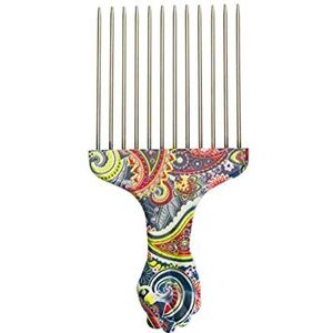 DieffematicSZ kam Steel Needle Inserted Comb Hairdressing Styling Oil Comb Fork Comb