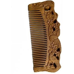 DieffematicSZ kam Sandalwood Comb Carving Comb Carving On Both Sides Massage Comb Hairdressing Comb Household