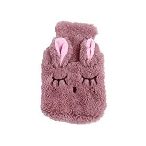 DieffematicRSD Warmwaterkruik Warmwaterkruik Mooie schattige cartoon verbrandingsbeveiliging for pijnverlichting PVC-warmwaterkruik PVC-warmwaterzak (Color : Brown)