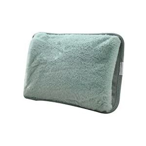 DieffematicRSD Warmwaterkruik Elektrische warmwaterzakwarmer Heat Pack Leuke oplaadbare veiligheid Konijnenbont Herbruikbare warmwaterkruik Plug Hand (Color : Green)