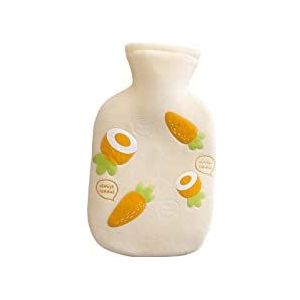 DieffematicRSD Warmwaterkruik Warmwaterkruik met zachte hoes Kleine klassieke handwarmer for schouder dames heren (Color : Yellow)