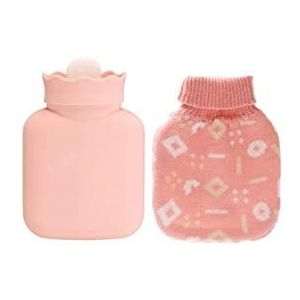 DieffematicRSD Warmwaterkruik Mooie mini-warmwaterzak, waterinjectie, rubberen warmwaterkruik, draagbare handwarmerzak, handvoeten, warmwaterzakken (Color : Pink)