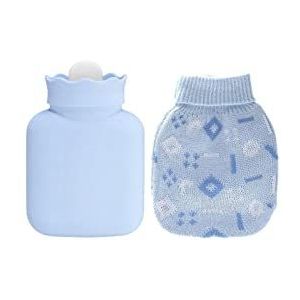 DieffematicRSD Warmwaterkruik Mooie mini-warmwaterzak, waterinjectie, rubberen warmwaterkruik, draagbare handwarmerzak, handvoeten, warmwaterzakken (Color : Blue)