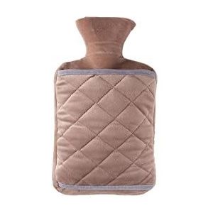 DieffematicRSD Warmwaterkruik Heetwaterkruiken Verwijderbare stoffen hoes Verdikte explosieveilige warme buik Watervulling Water Warme handtas Verwarmingsproducten (Color : Brown)