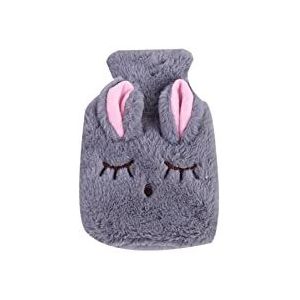 DieffematicRSD Warmwaterkruik Winterkonijn Warmwaterkruik Leuke waterinjectie Warmwaterkruik Herbruikbare handwarmerzak kan in de klas worden gebruikt (Color : Gray)