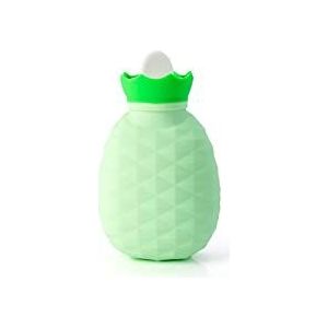 DieffematicRSD Warmwaterkruik Silicagel handwarmer heet water navulbaar Ananasvormige warme kruik waterinjectie warm warm houden (Color : Green)