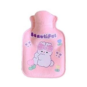 DieffematicRSD Warmwaterkruik Warmwaterzak Zachte warmwaterkruik Draagbare warmwaterkruik Winter Body Hand Voetwarmer Opwarmzak for dames en kinderen (Color : Pink)