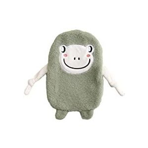 DieffematicRSD Warmwaterkruik Leuke rubberen warmwaterkruik met pluche hoes Leuke cartoon warmwaterzak Explosieveilige draagbare handwarmer (Color : Green)